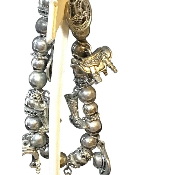Silver Tone Stretch Western Charm Bracelet (1357) - Picture 2 of 5
